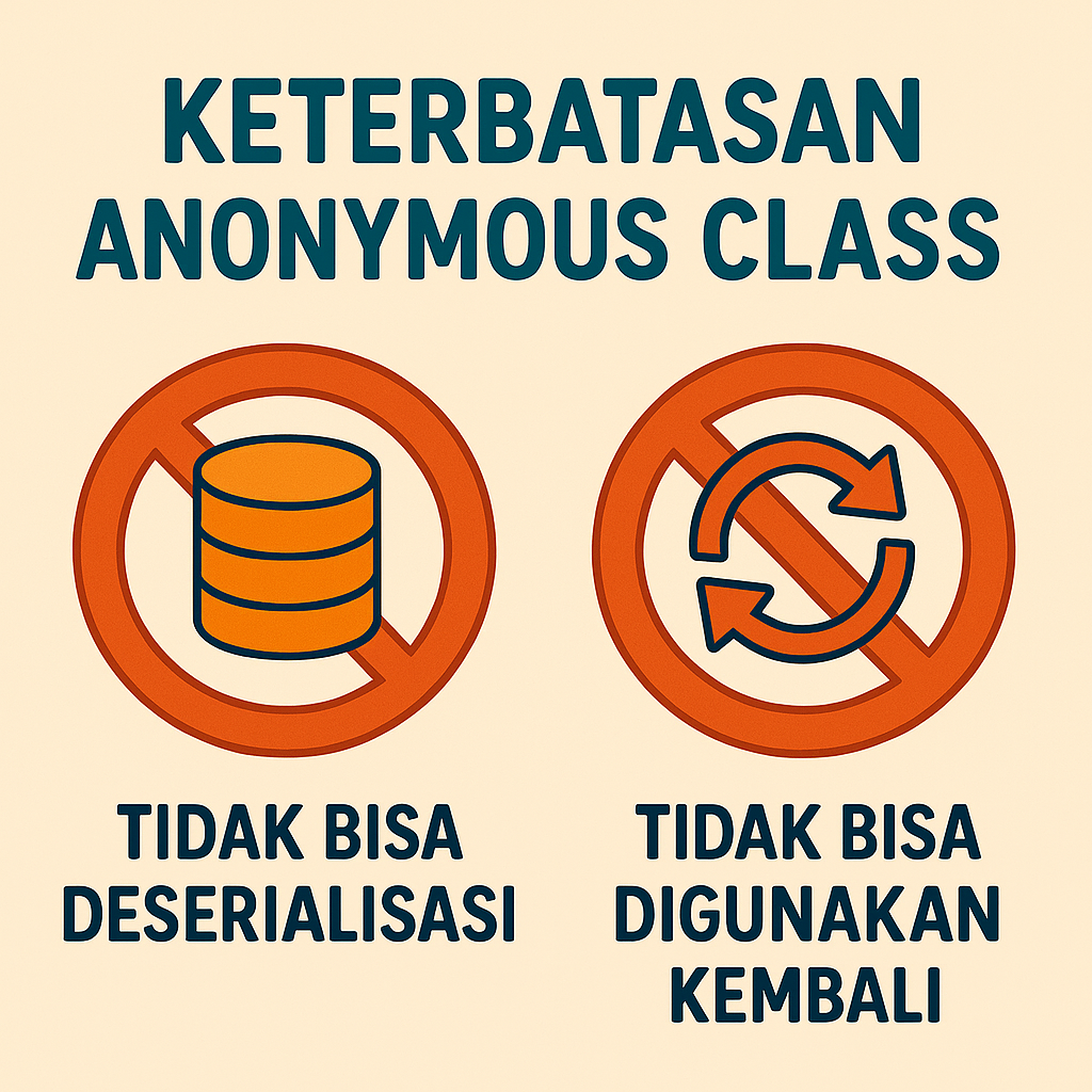 Gambar 6 Keterbatasan Anonymous Class dalam PHP